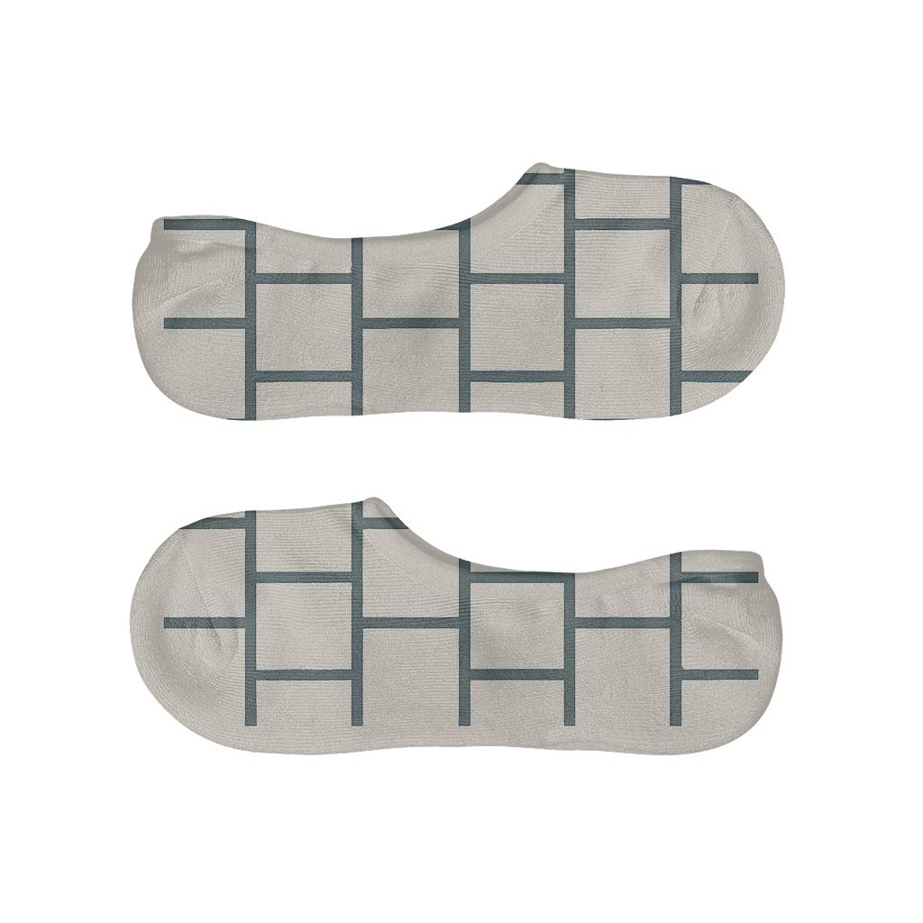 Mini Grid Drift soft cotton no-show socks