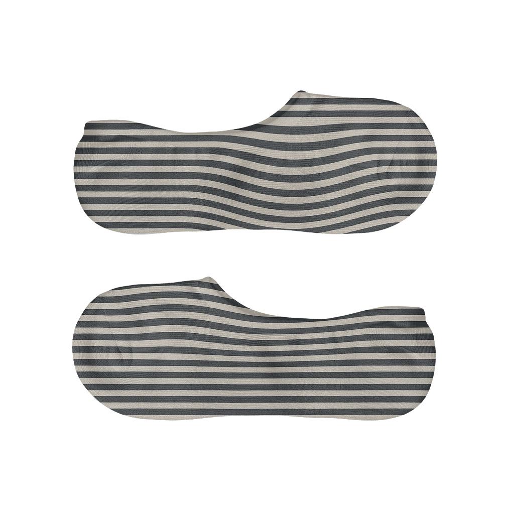 Subtle Moire Bands soft cotton no-show socks