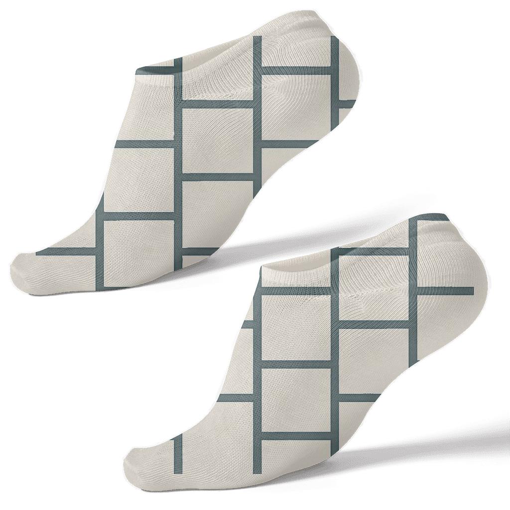 Mini Grid Drift unique graphic ankle socks
