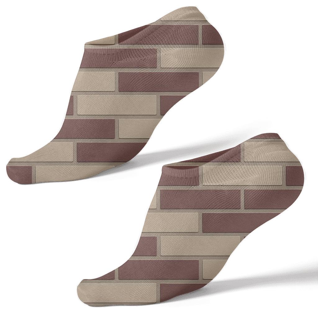 Narrow Brick Offset designer print ankle socks