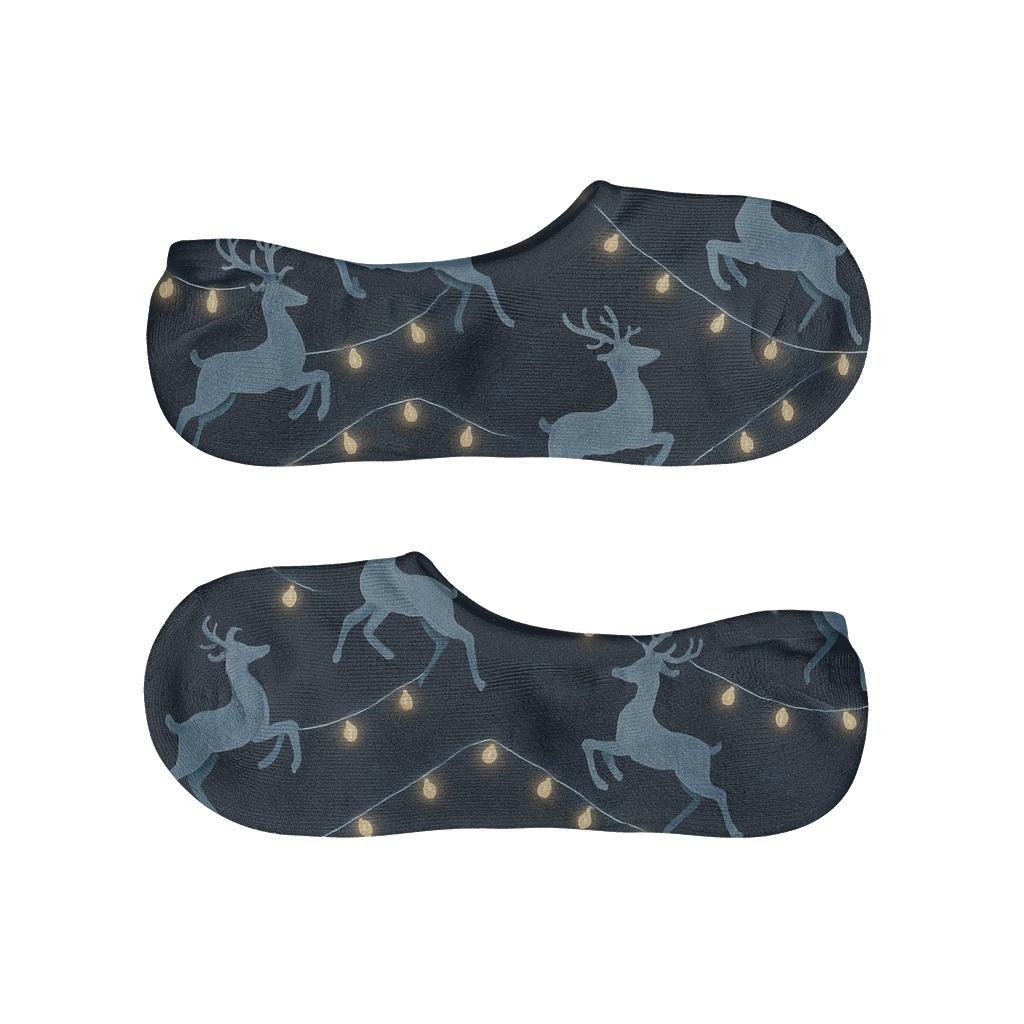 Reindeer Lattice Glow breathable seamless no-show sockscustom no-show socks