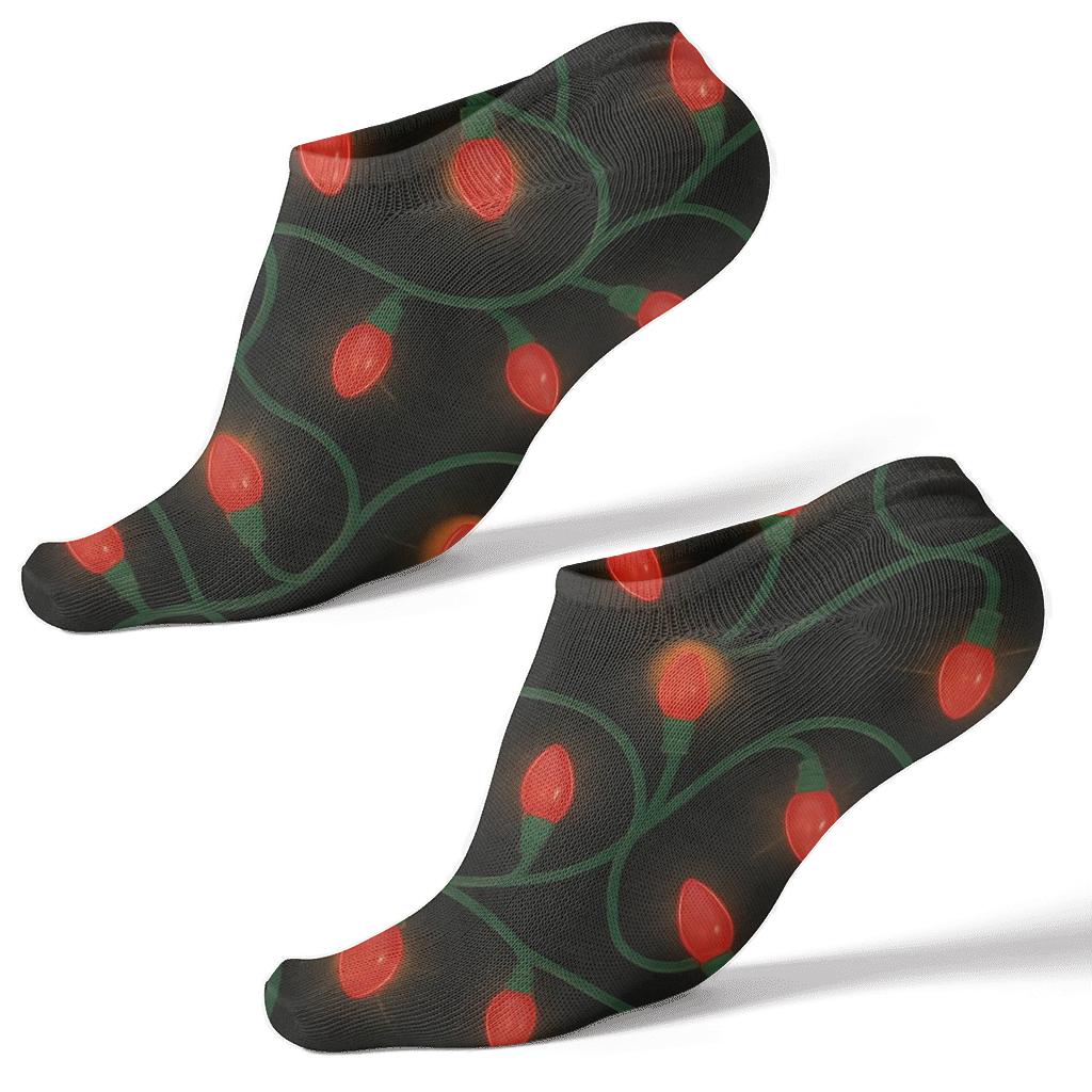 Tangled Lights Rhythm designer print ankle socks