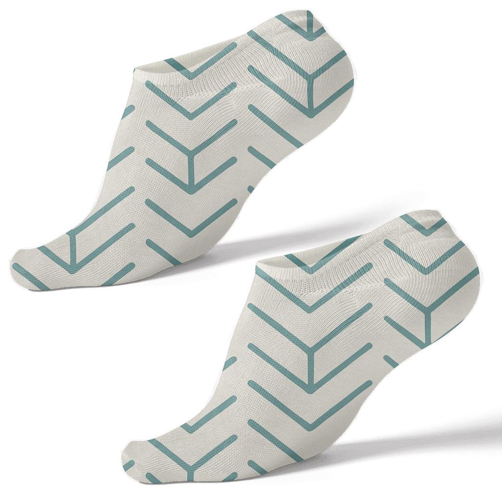 Slim Chevron March trendy patterned ankle socks