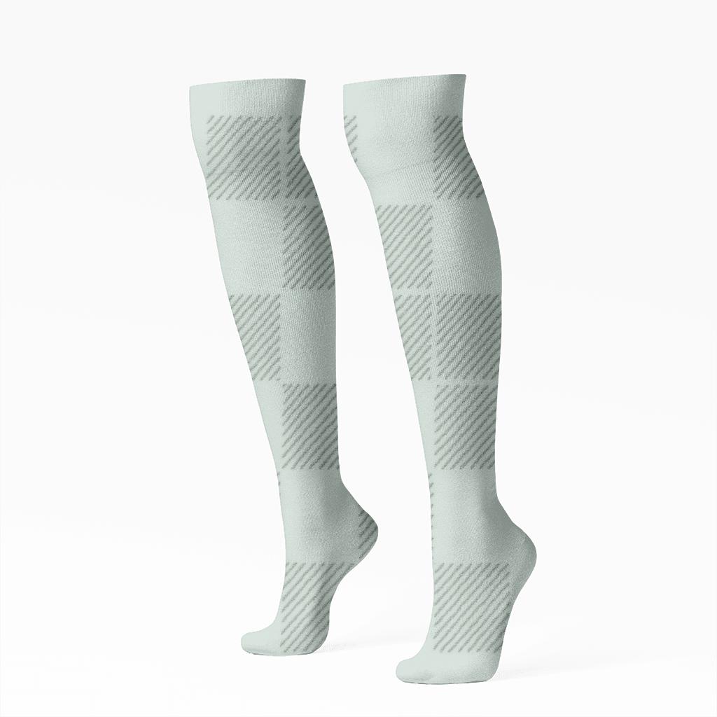 Plain Hatch Study stylish athletic knee-high socks