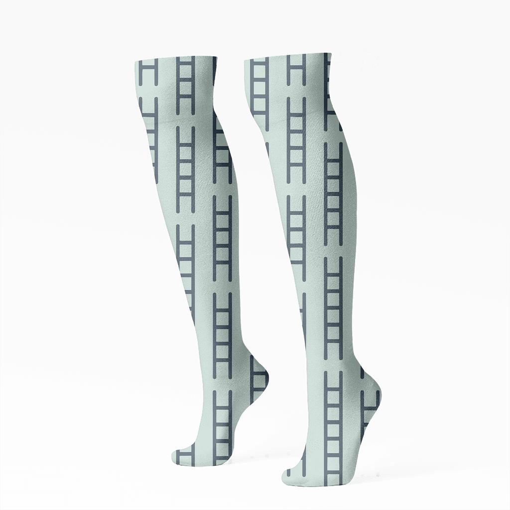 Slim Ladder Ripple unique graphic knee-high socks