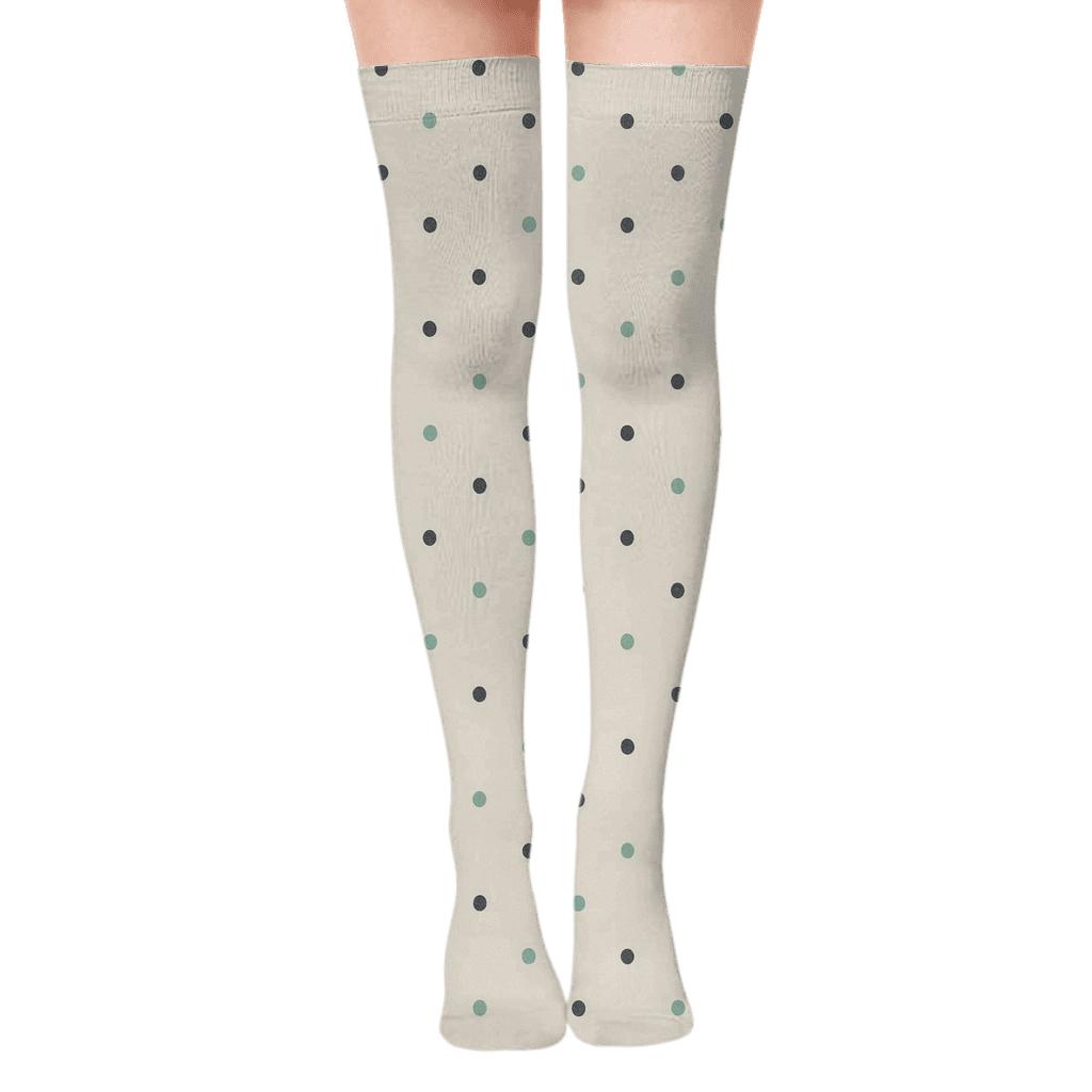 Tiny Dot Relay premium cozy over-the-knee socks