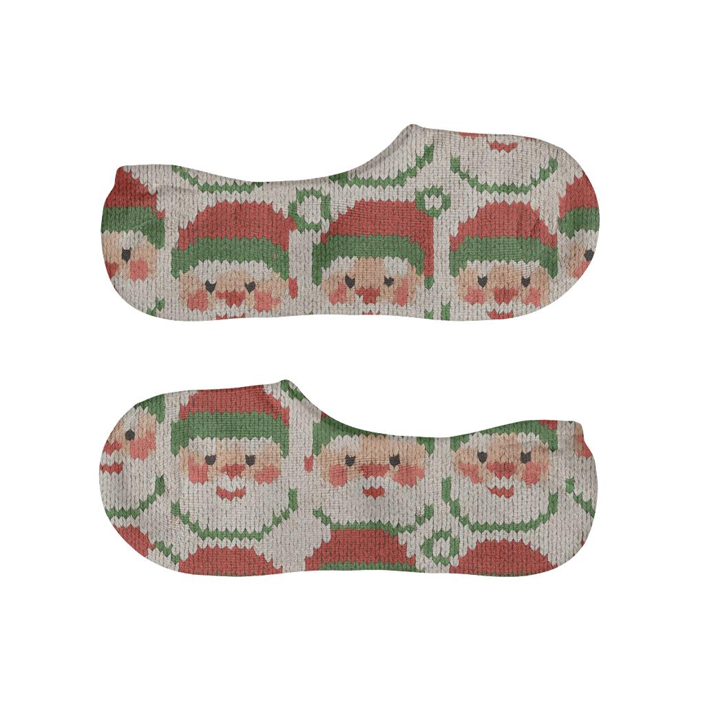 Scarlet Santa Grid comfortable invisible socks