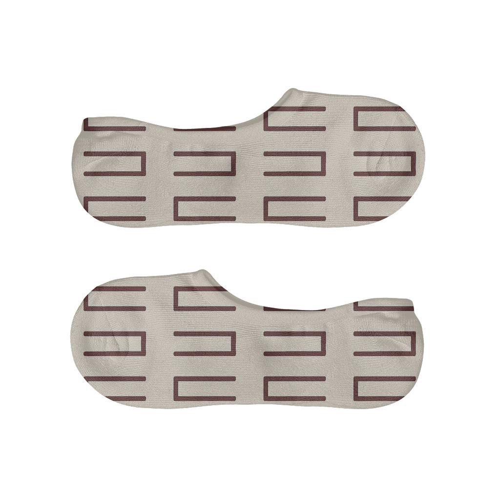 Fine Ladder Shift custom no-show socks