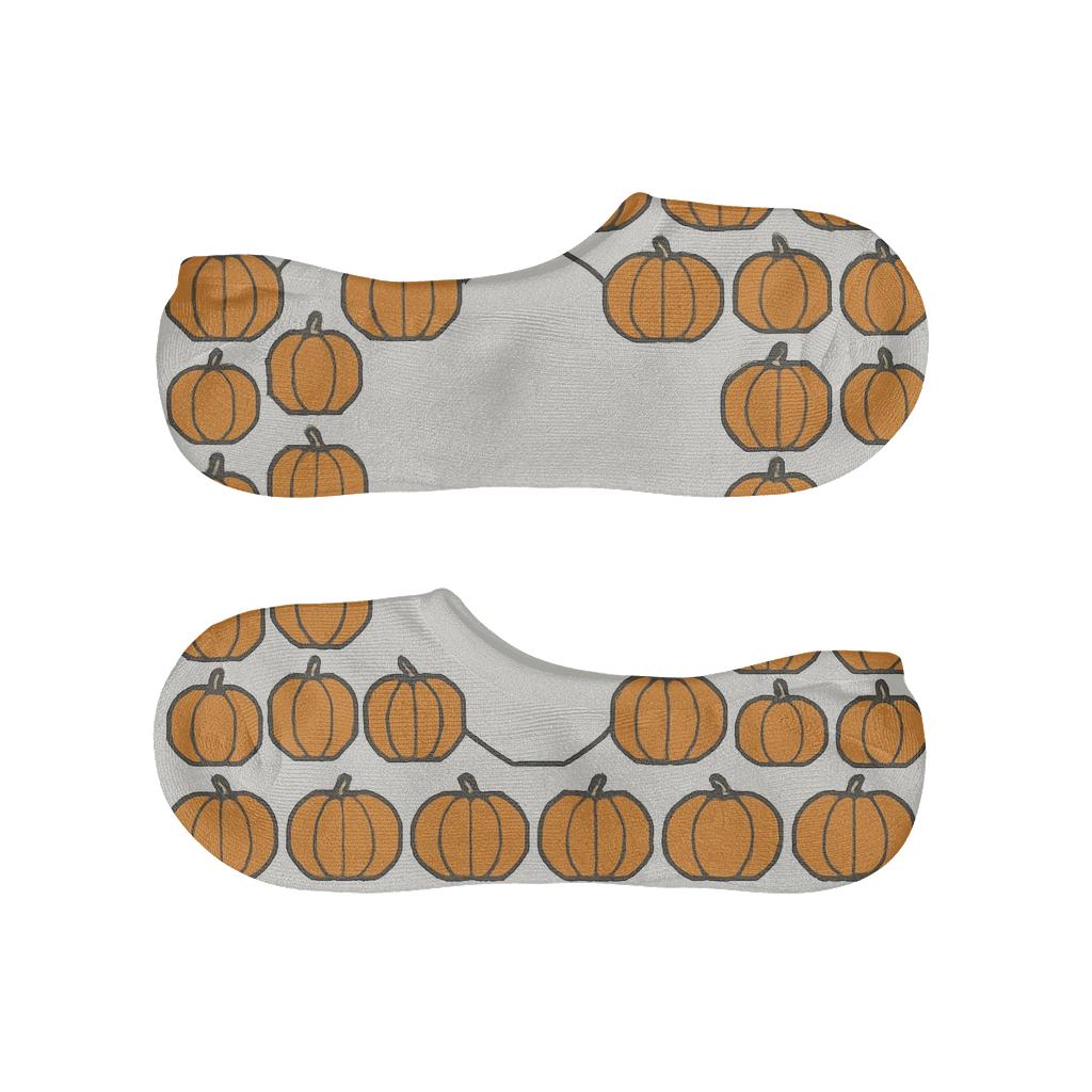 Pumpkin Hex Tile Border On White Background comfortable invisible socks