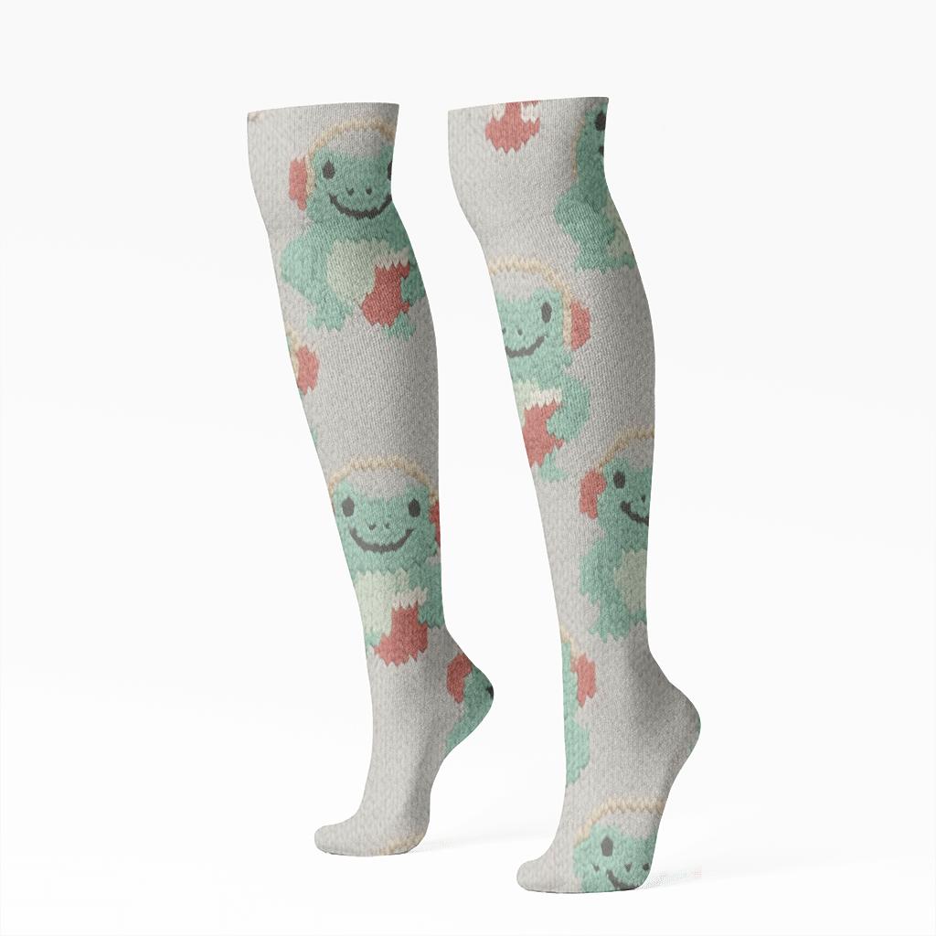 Snowfrog Stitch Repeat soft everyday knee-high socks
