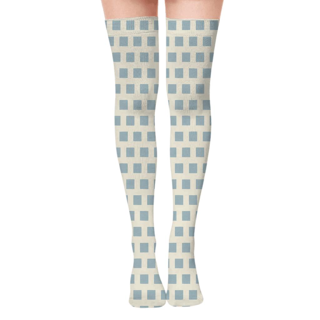 Mini Grid Drift soft everyday over-the-knee socks