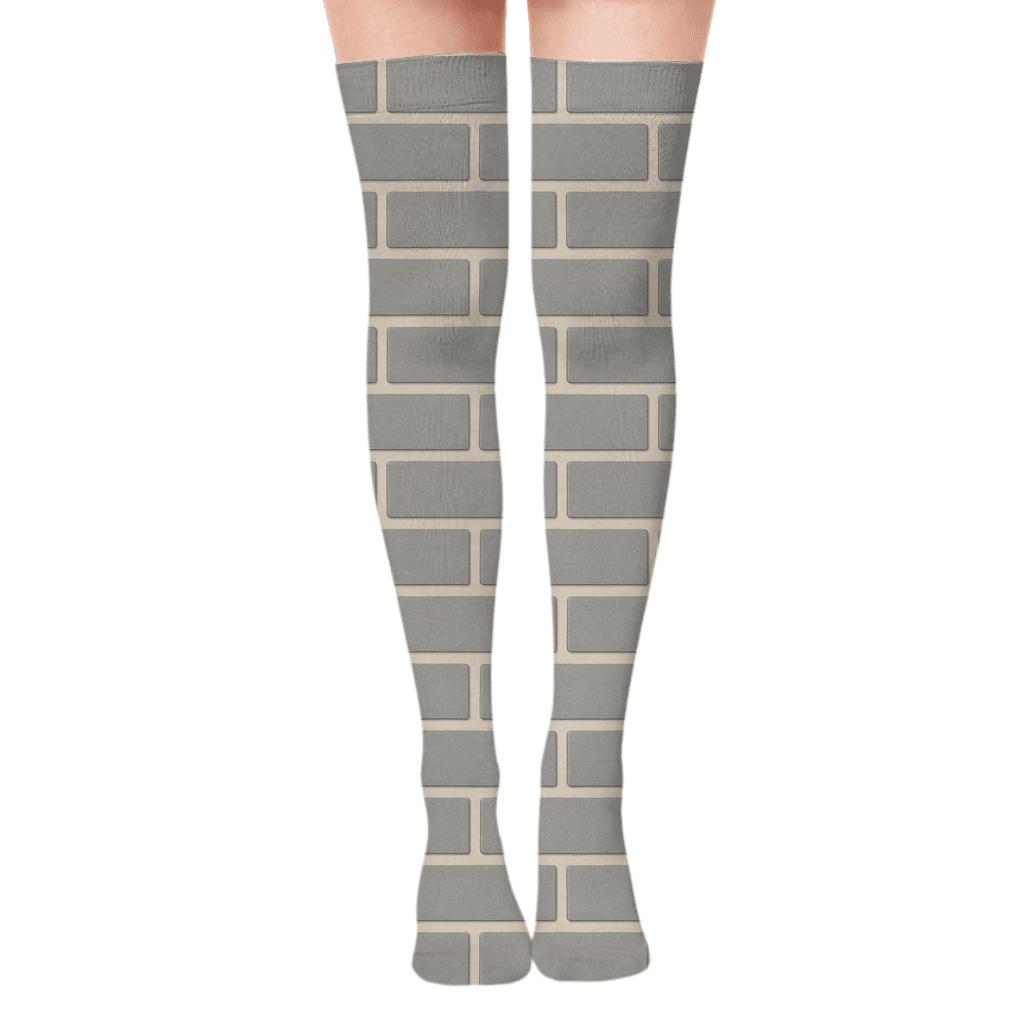 Narrow Brick Offset custom over-the-knee socks