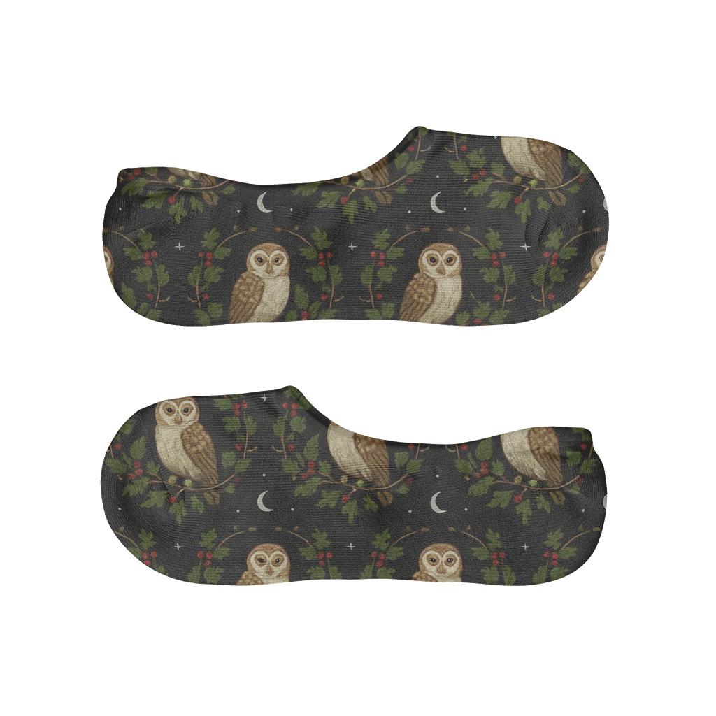 Silent Night Owl Constellation comfortable low-cut socks
