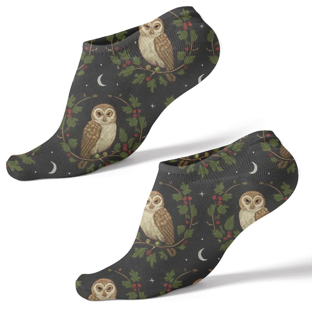 Silent Night Owl Constellation stylish athletic ankle socks