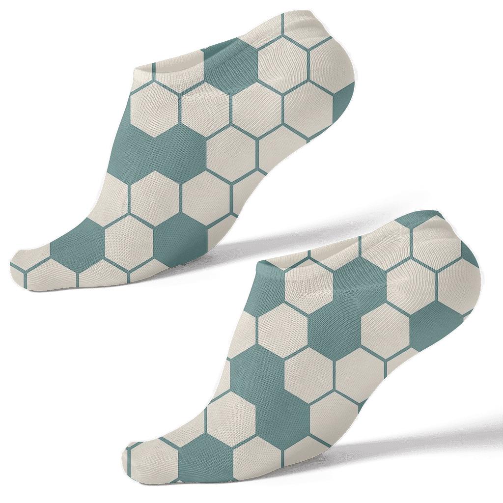 Micro Hex Scatter stylish athletic ankle socks
