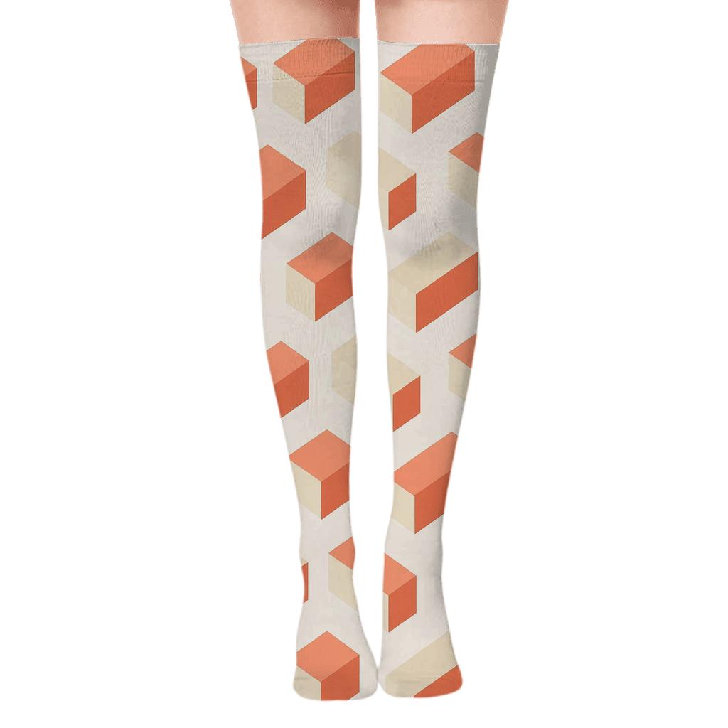 Light Prism Tessellate premium cozy over-the-knee socks