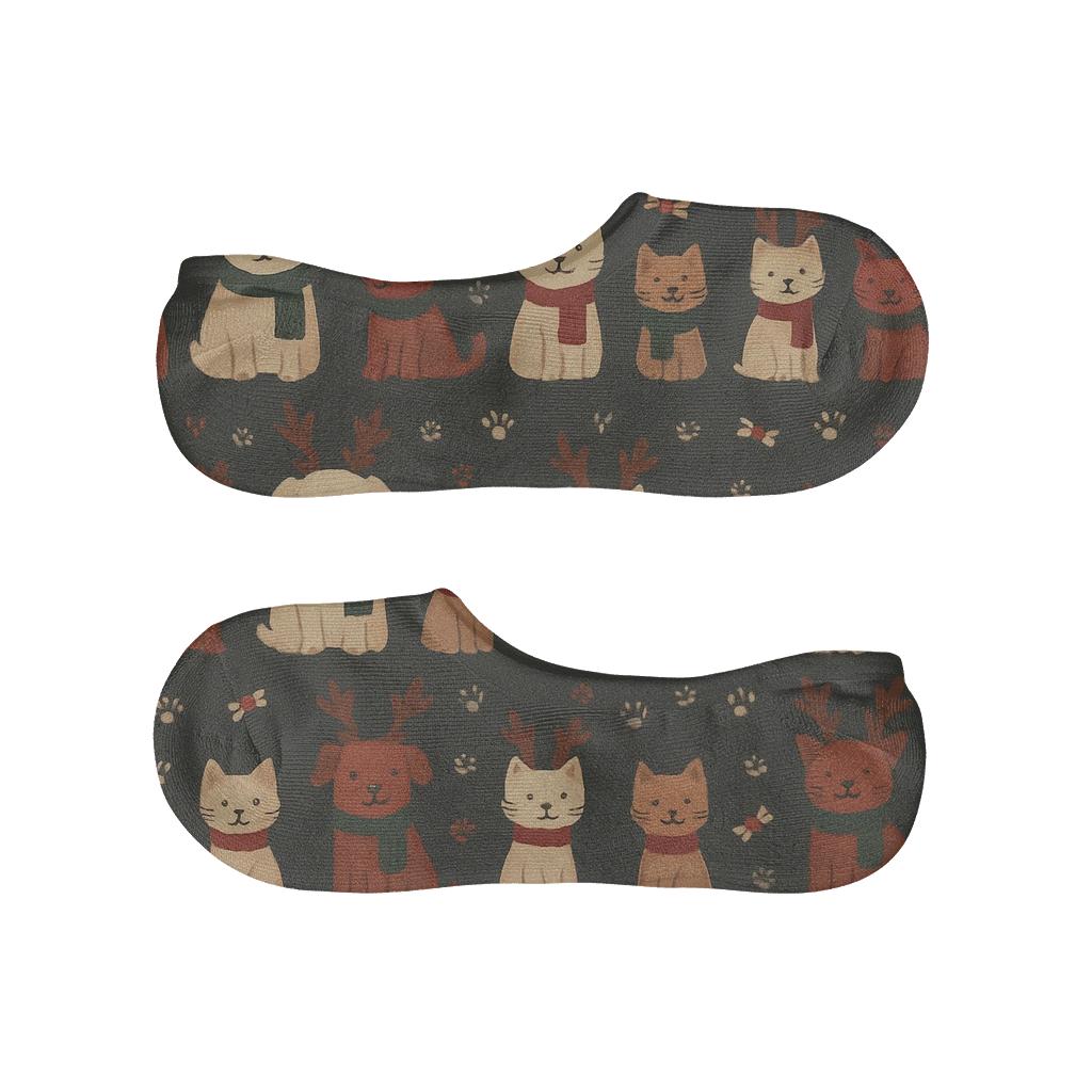 Holiday Pet Parade Bands personalized no-show socks