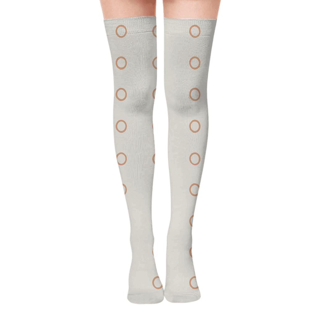 Small Ring Interval unique graphic over-the-knee socks