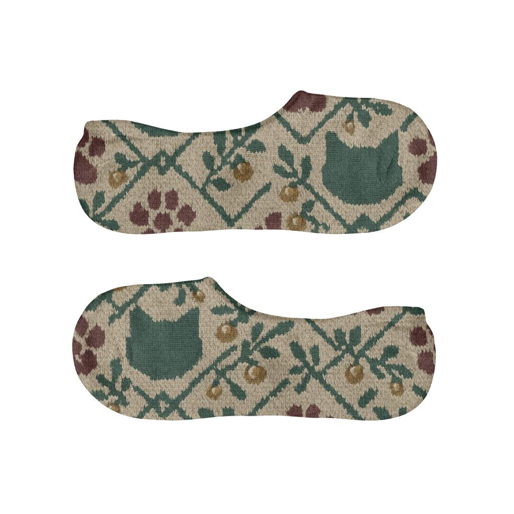 Green Paws Nordic Lattice unique hidden socks