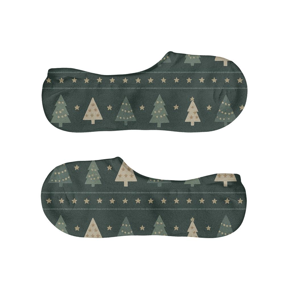Green Tree Band custom no-show socks