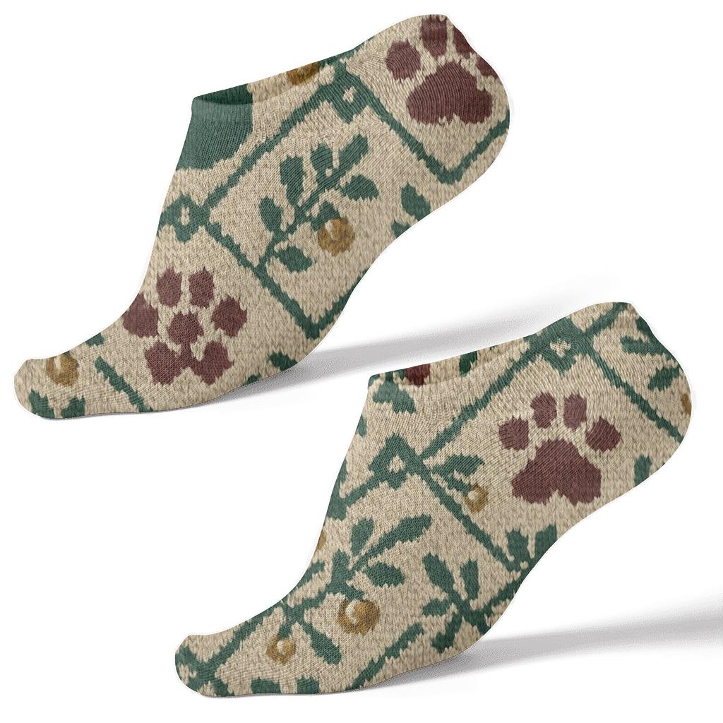 Green Paws Nordic Lattice stylish athletic ankle socks
