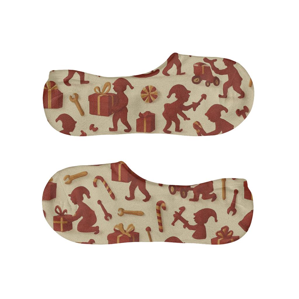 Elf Workshop Motif trendy no-show sock styles
