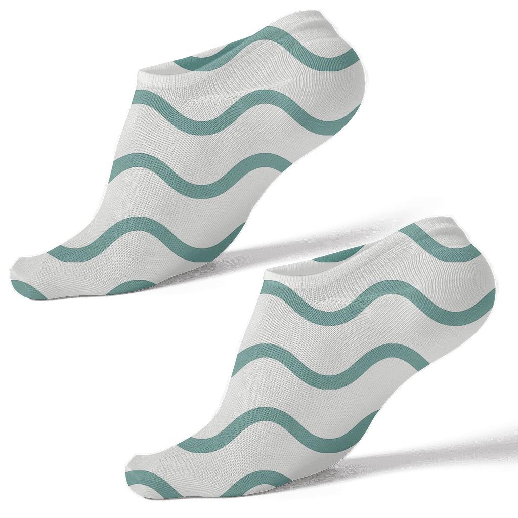 Quiet Wave Repeat personalized ankle socks