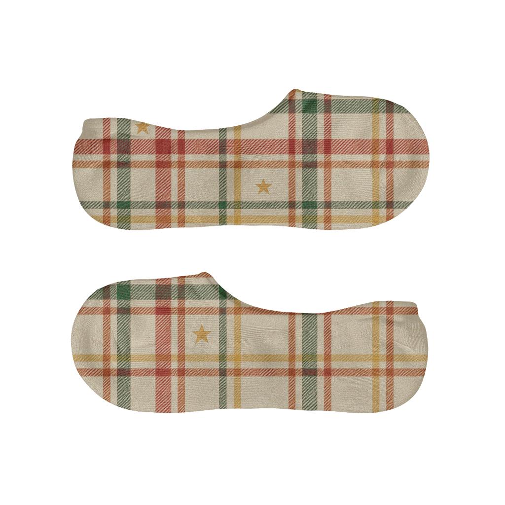 Plaid Carol Harmony trendy no-show sock styles