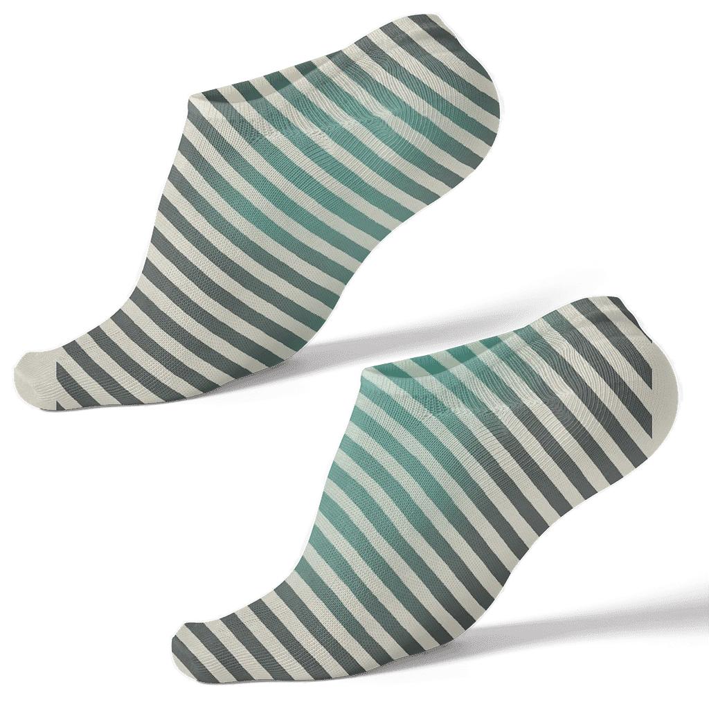 Subtle Moire Bands premium sports ankle socks