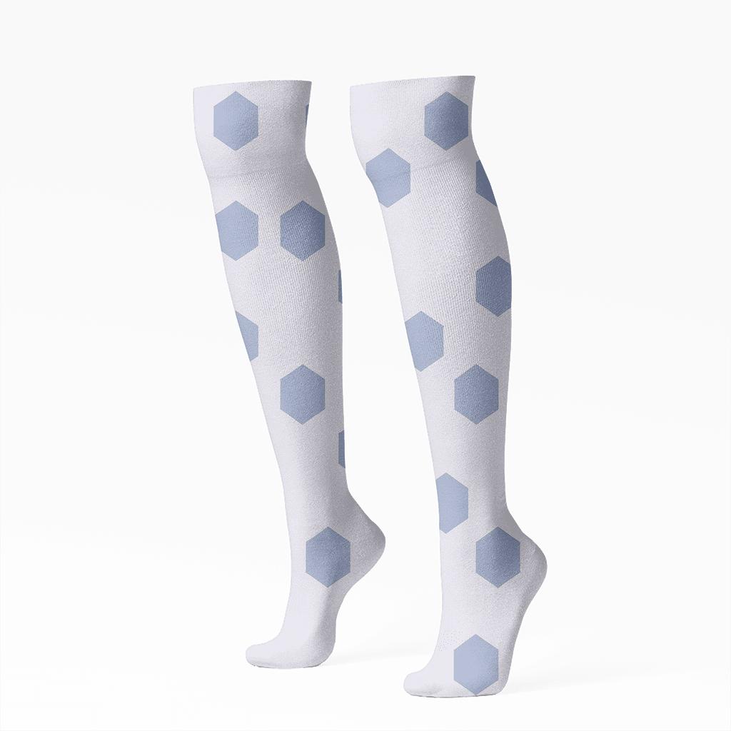 Micro Hex Scatter unique graphic knee-high socks