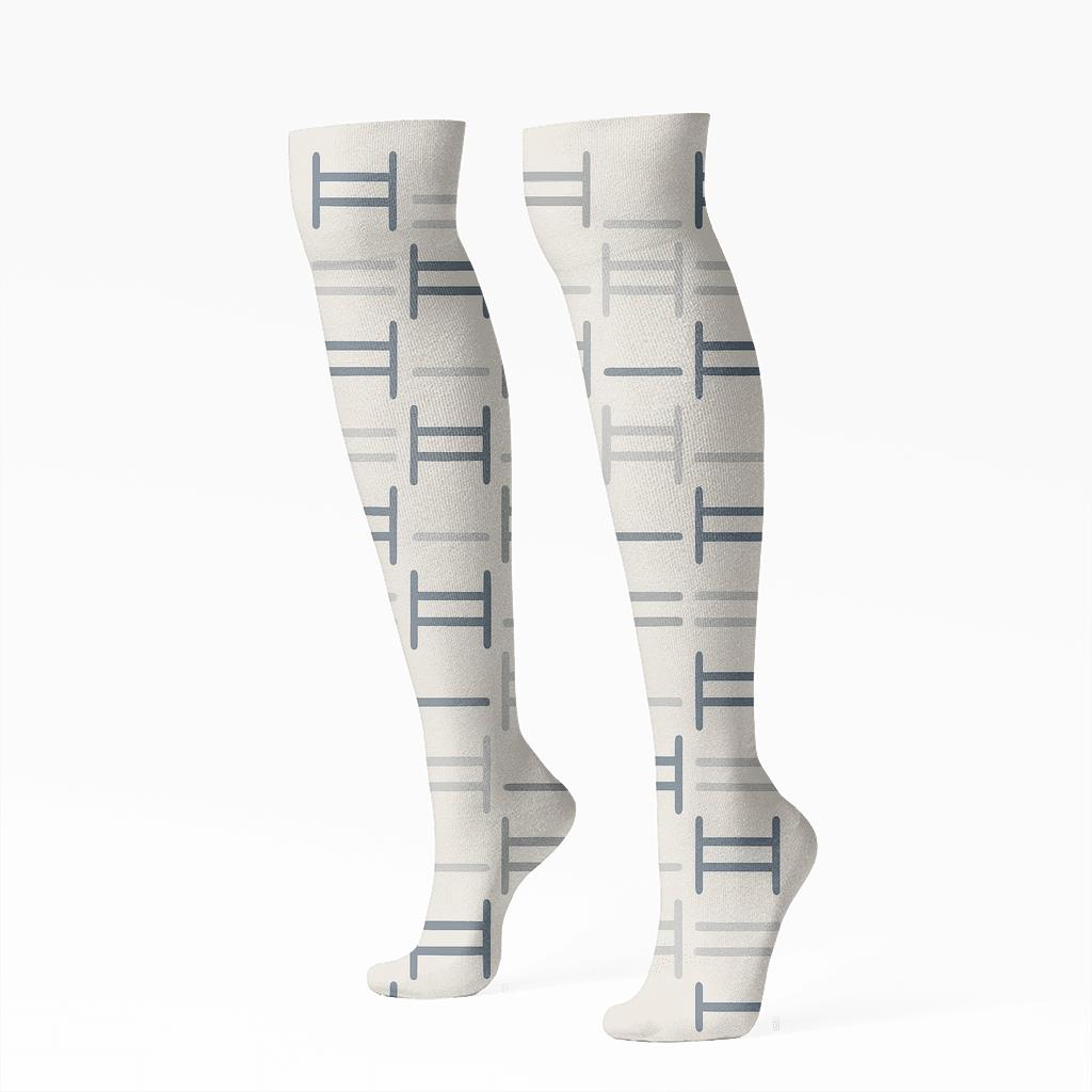 Fine Ladder Shift custom knee-high socks