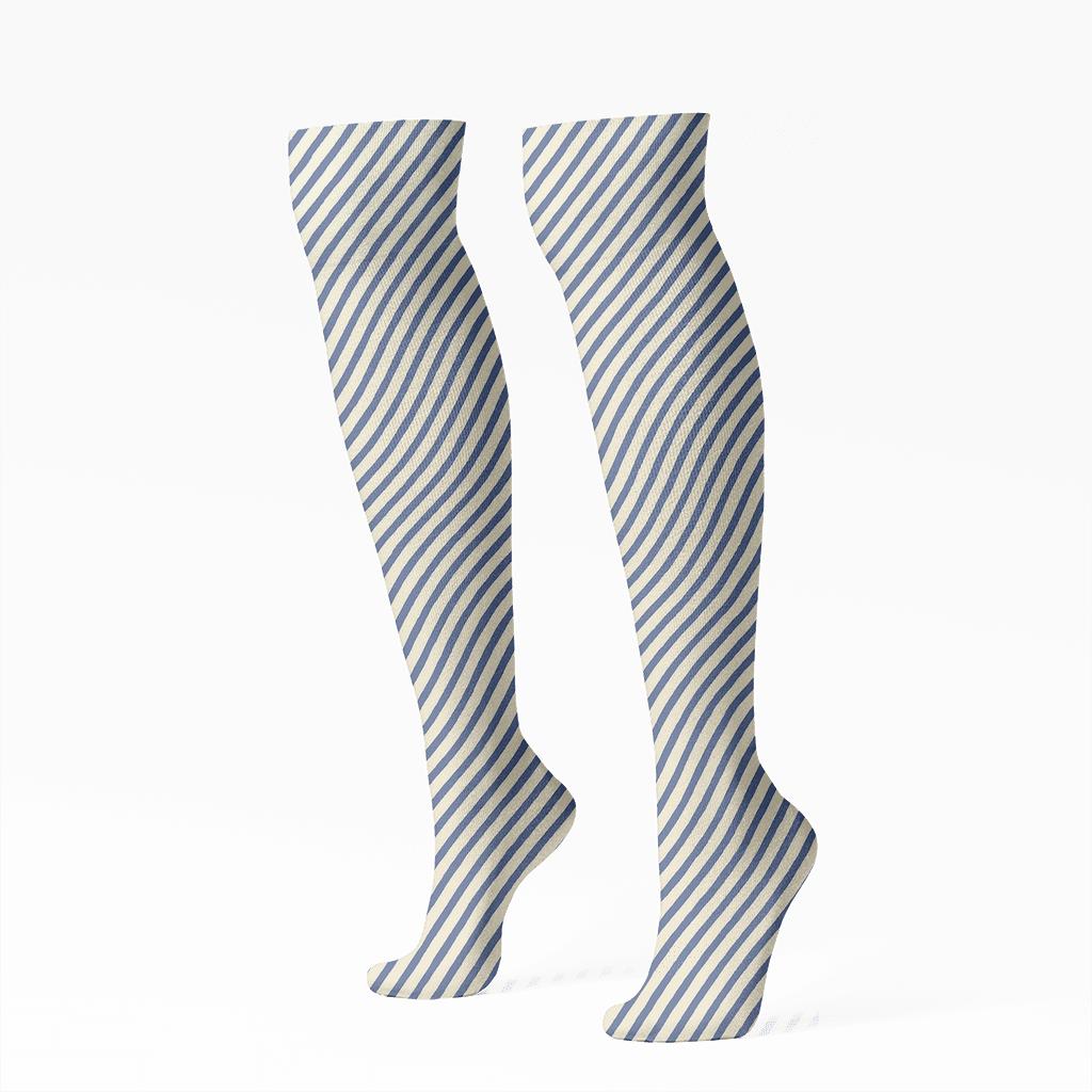 Subtle Moire Bands custom knee-high socks