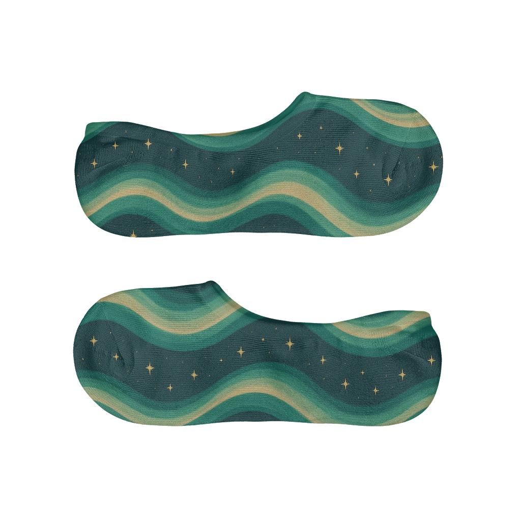 Aurora Ribbon Gradient soft cotton no-show socks