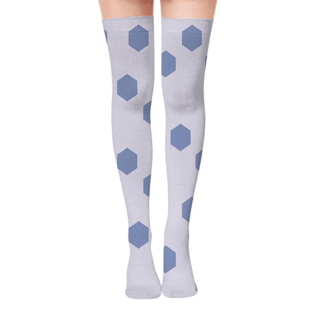 Micro Hex Scatter soft everyday over-the-knee socks