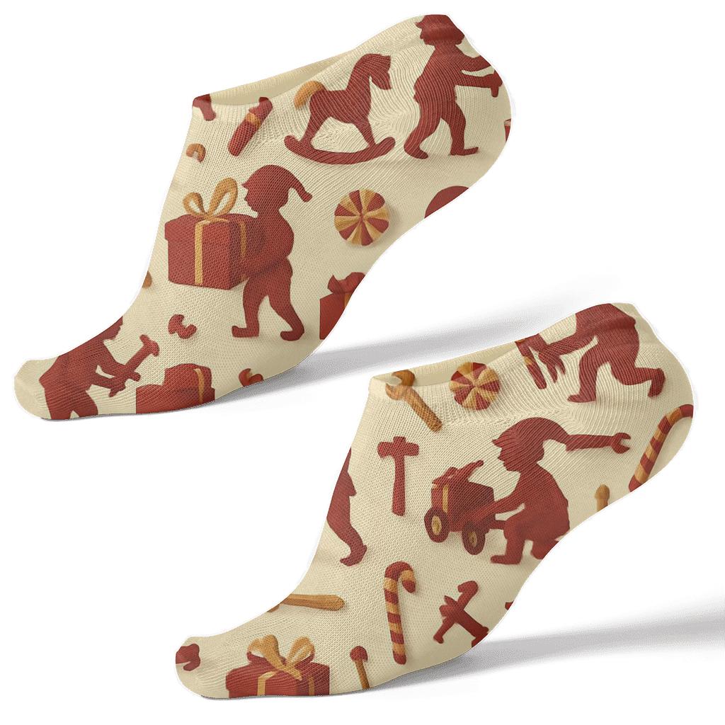 Elf Workshop Motif designer print ankle socks