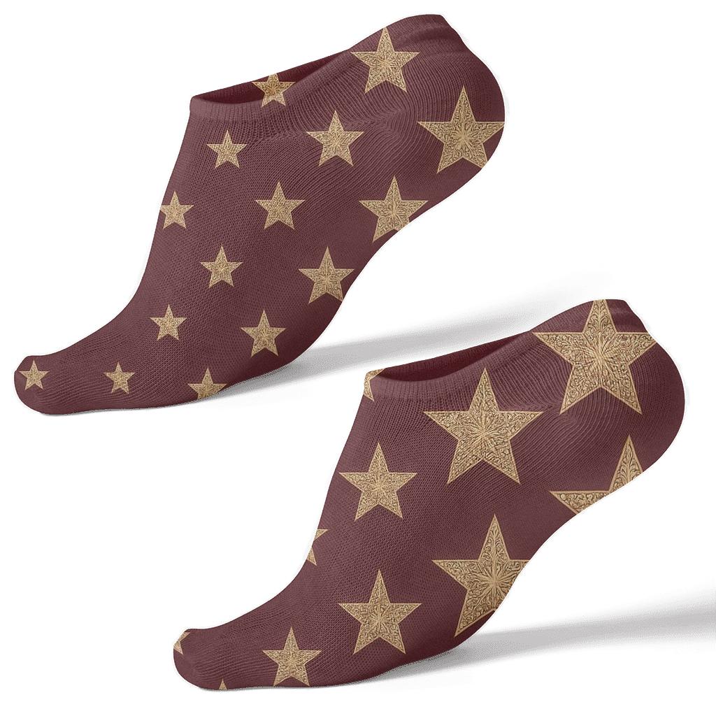 Gilded Star Progression trendy patterned ankle socks
