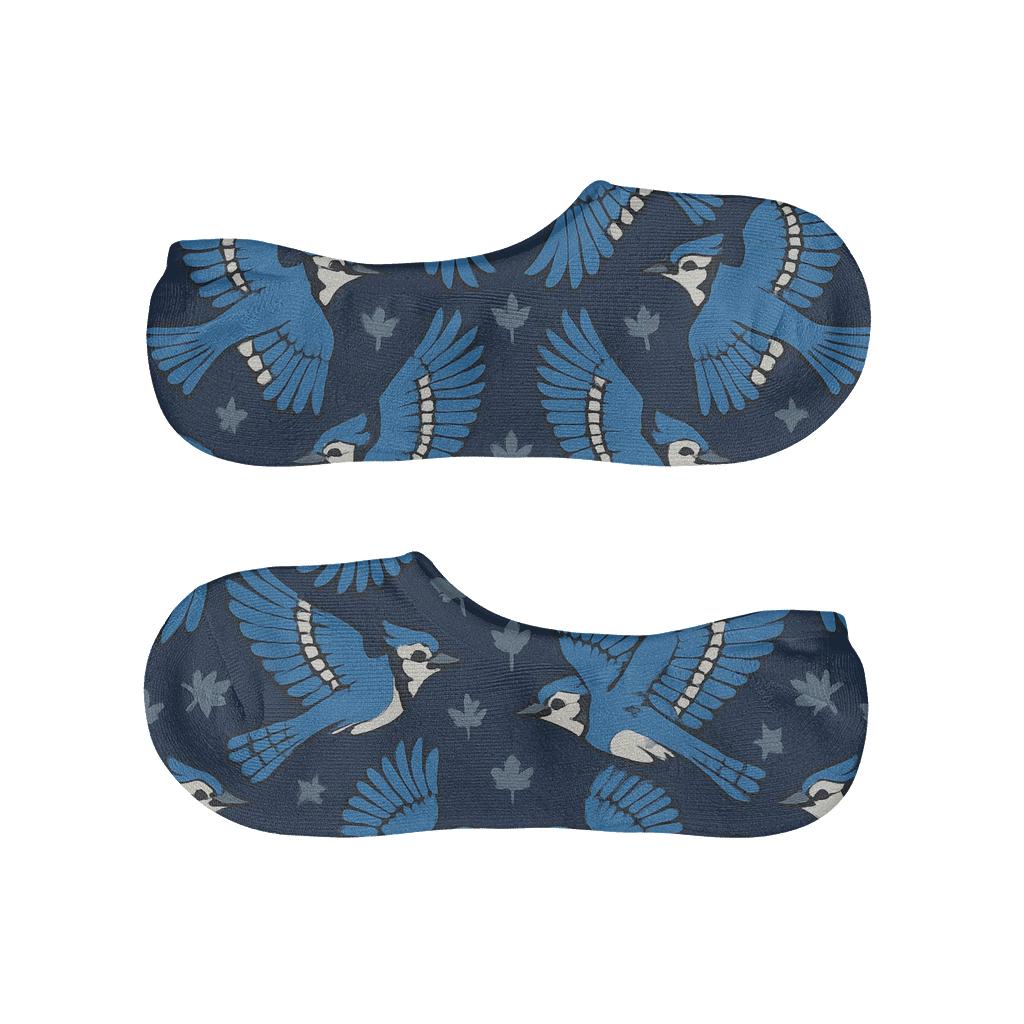 Blue Jay Flight Tessellation anti-slip no-show socks