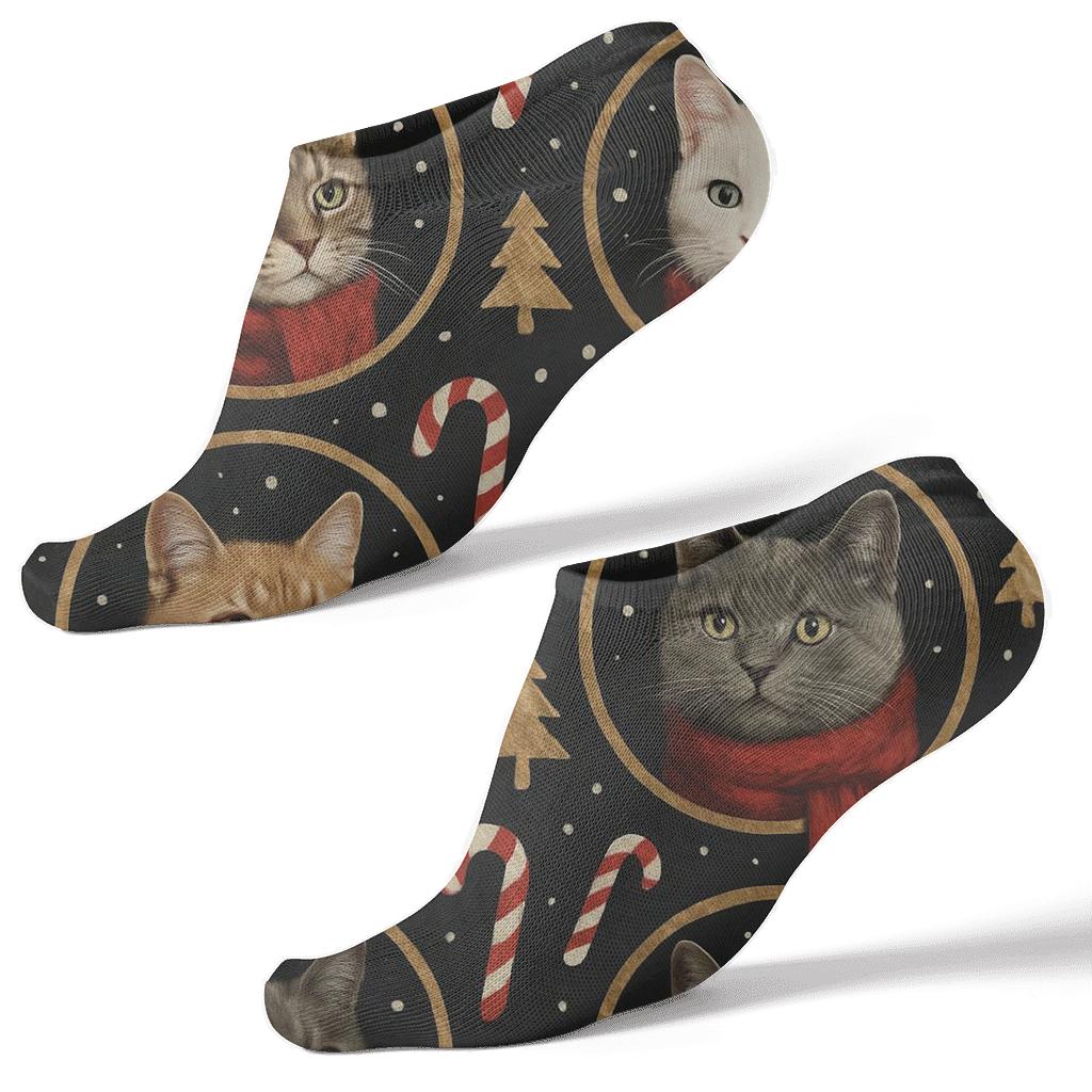 North Pole Night Repeat unique graphic ankle socks