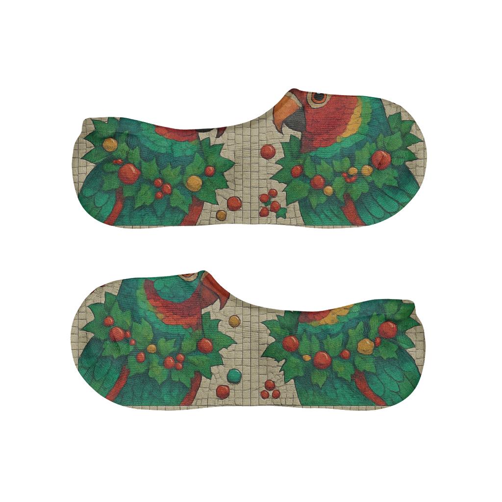 Parrot Holiday Mosaic trendy no-show sock styles