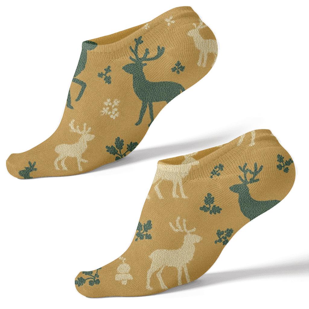 Reindeer Silhouette Scatter stylish athletic ankle socks
