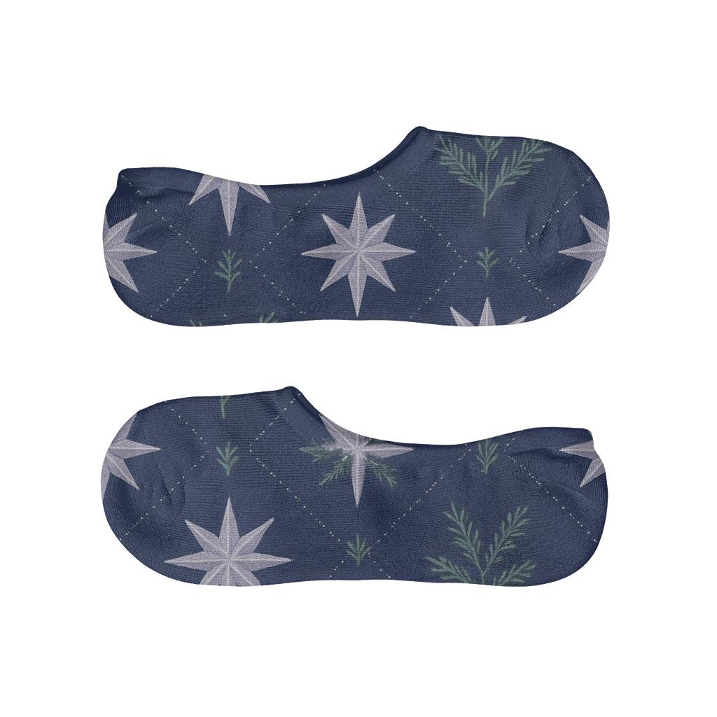 Crystal Star Grid On Indigo unique hidden socks