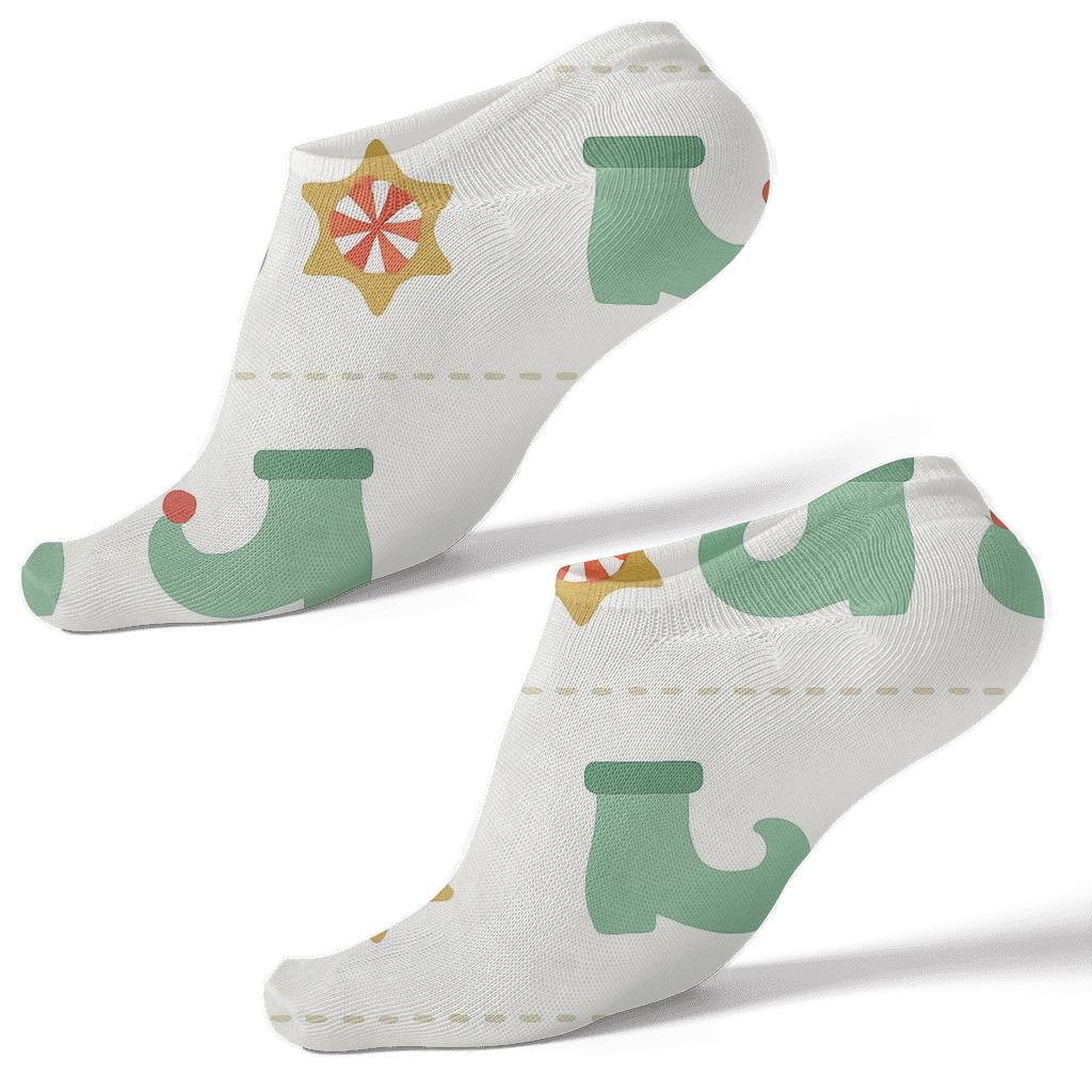 Mint Elf Band On White Background premium sports ankle socks