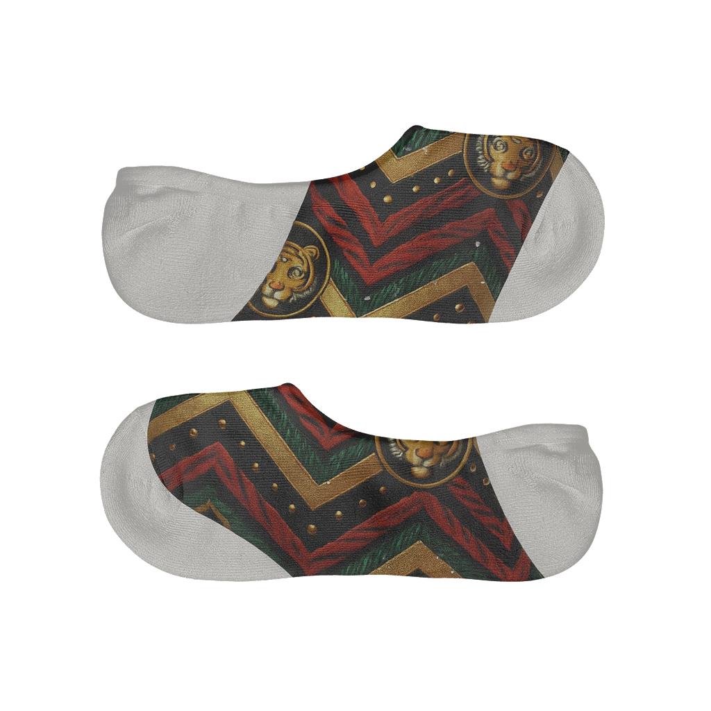 Tinsel Tiger Chevron Socks designer print no-show socks