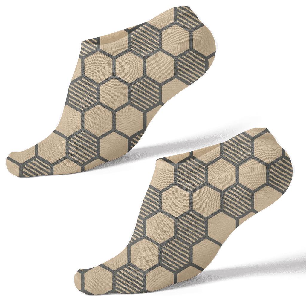Tiny Hex Matrix stylish athletic ankle socks
