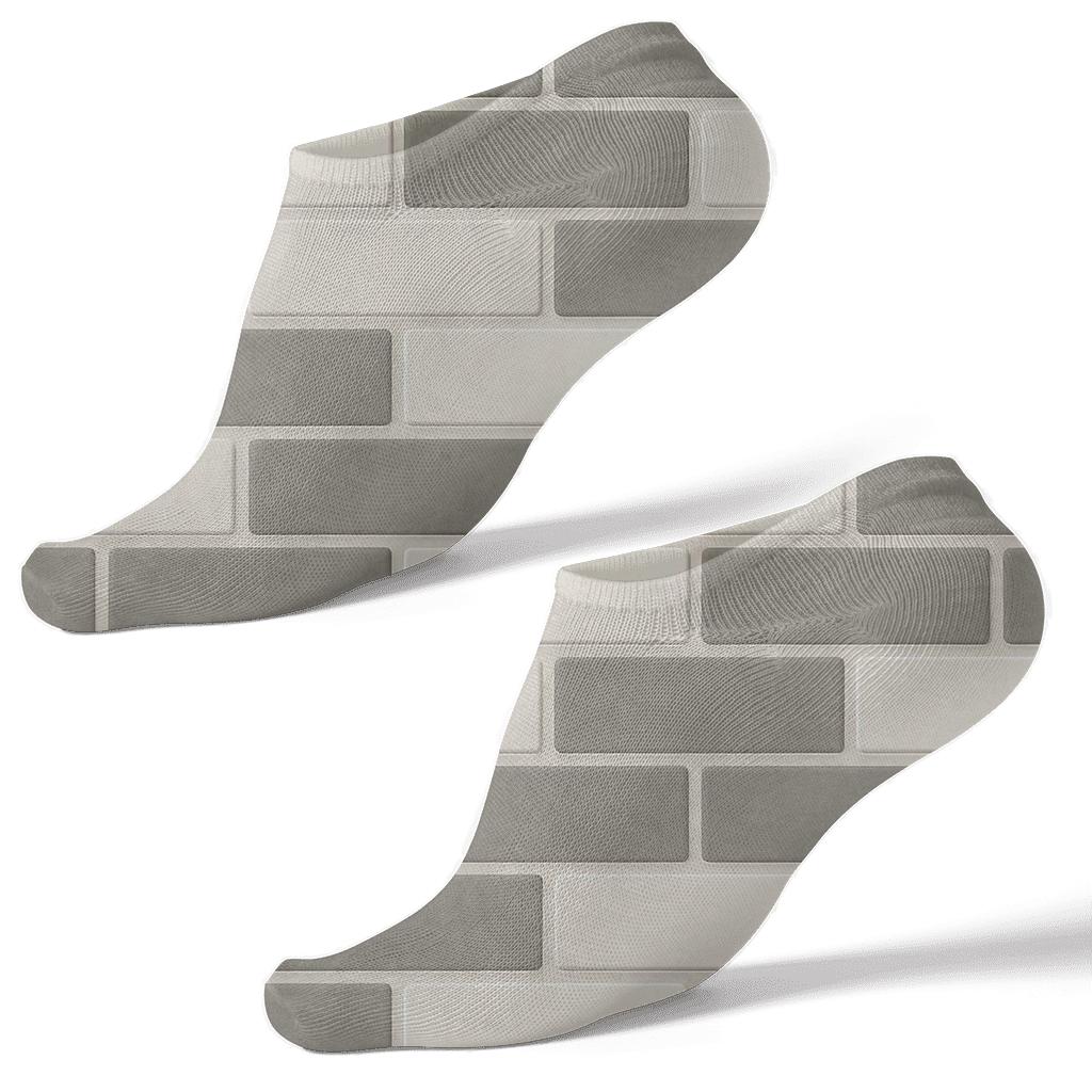 Narrow Brick Offset custom ankle socks