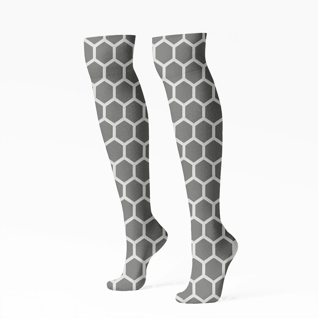 Micro Hex Scatter soft everyday knee-high socks