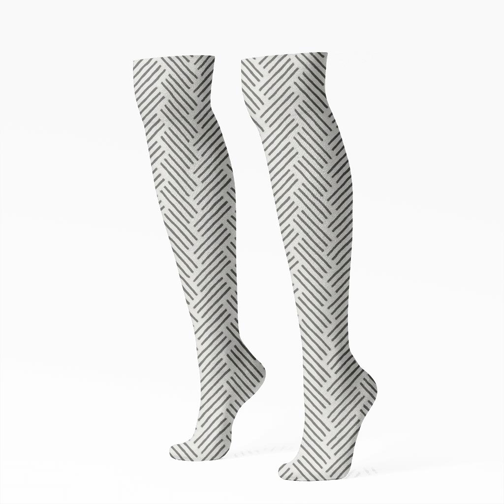 Plain Hatch Study trendy patterned knee-high socks