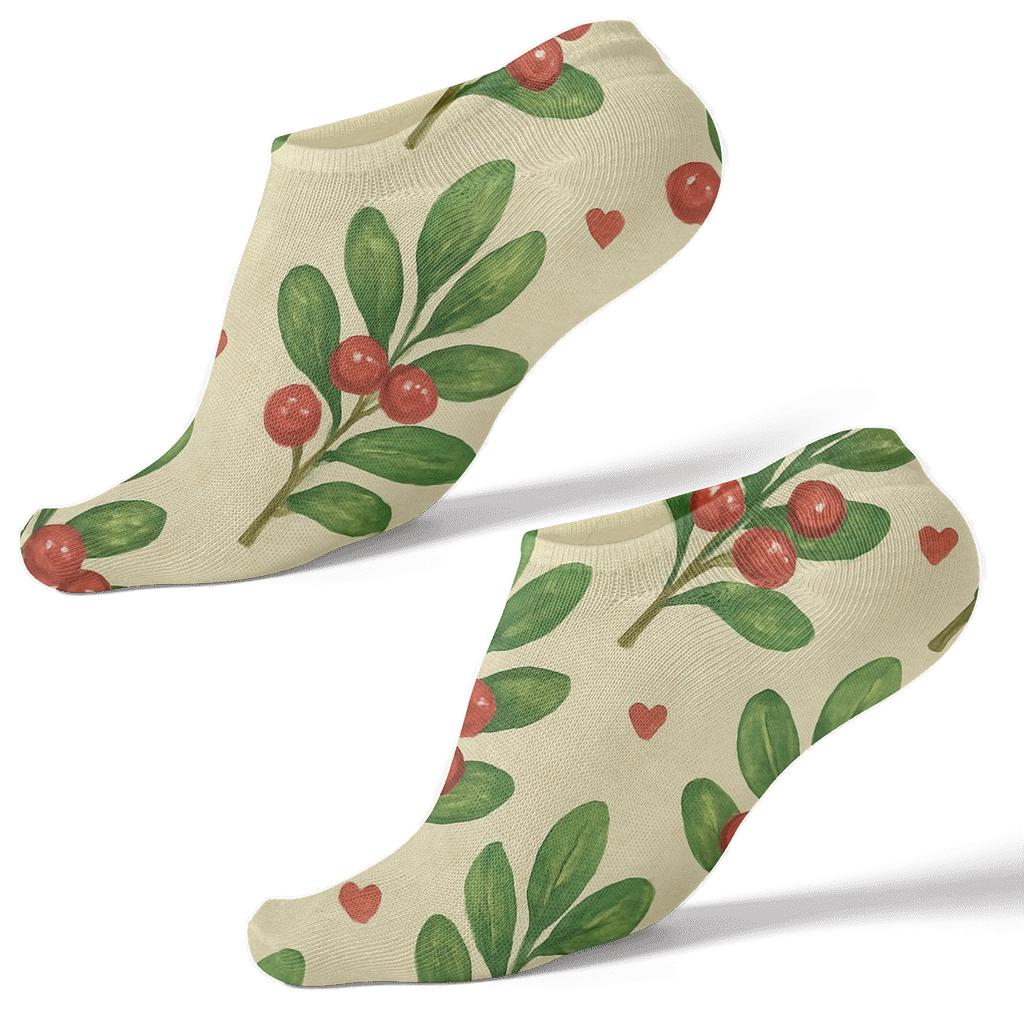 Mistletoe Rhythm Christmas premium sports ankle socks