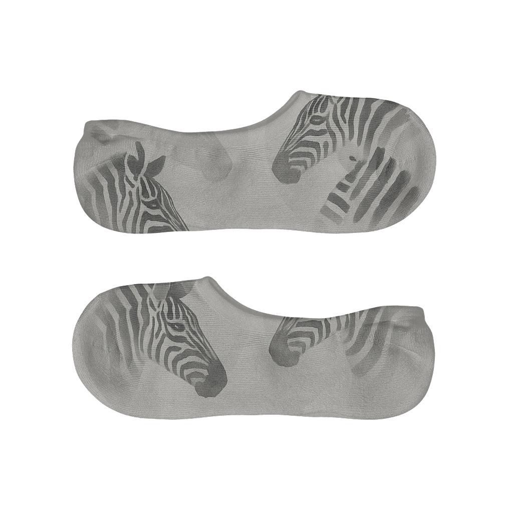Zebra Silhouette Spotlight breathable seamless no-show sockscustom no-show socks