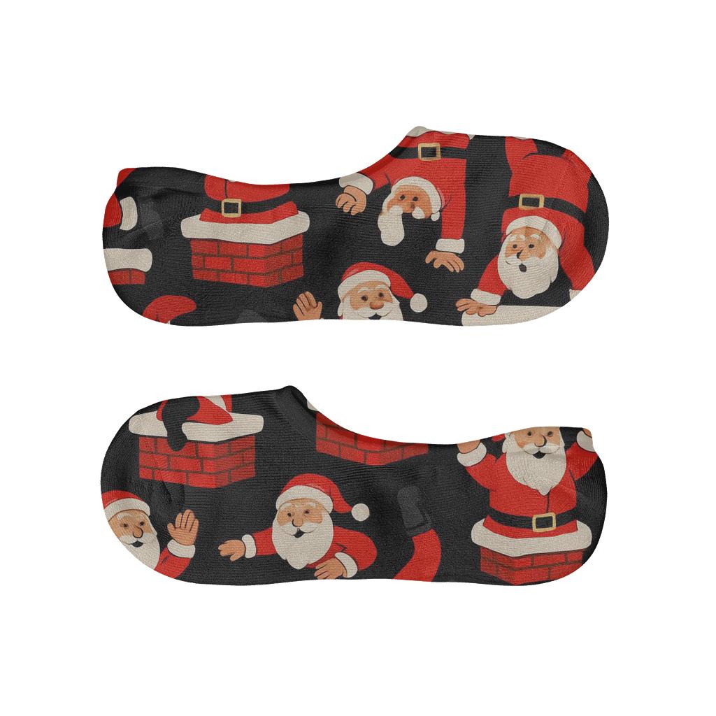 Chimney Rhythm Santa custom no-show socks